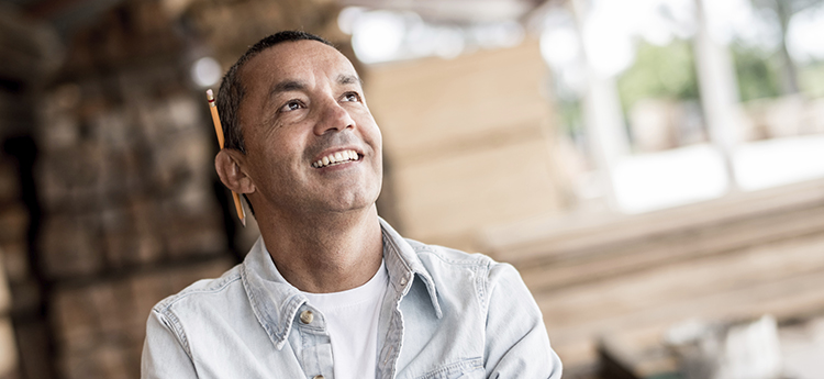 man smiling